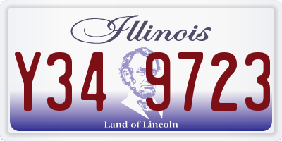 IL license plate Y349723