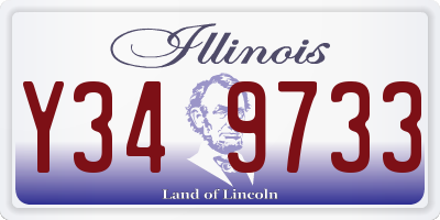 IL license plate Y349733