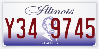 IL license plate Y349745