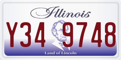IL license plate Y349748