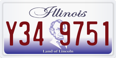 IL license plate Y349751