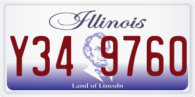 IL license plate Y349760