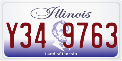 IL license plate Y349763