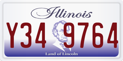 IL license plate Y349764