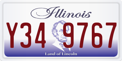 IL license plate Y349767