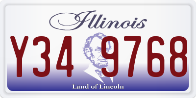 IL license plate Y349768