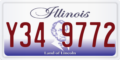 IL license plate Y349772