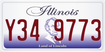 IL license plate Y349773