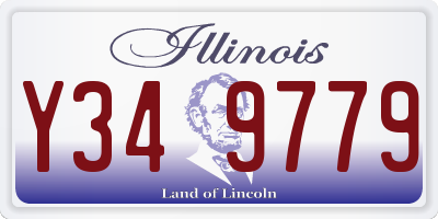 IL license plate Y349779