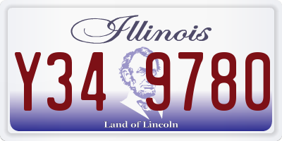 IL license plate Y349780