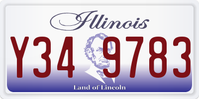 IL license plate Y349783