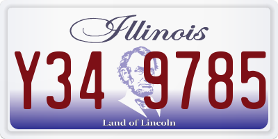 IL license plate Y349785