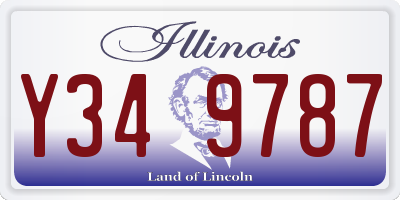 IL license plate Y349787