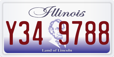 IL license plate Y349788