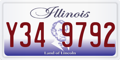 IL license plate Y349792