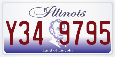 IL license plate Y349795