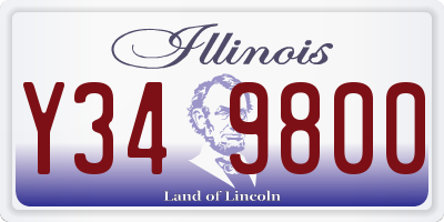 IL license plate Y349800