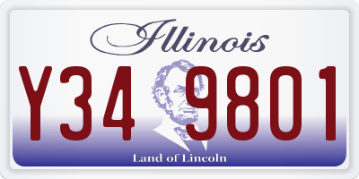 IL license plate Y349801