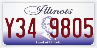 IL license plate Y349805