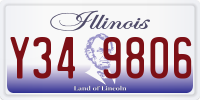 IL license plate Y349806