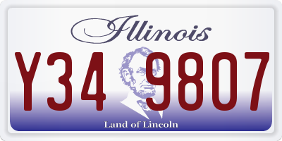 IL license plate Y349807