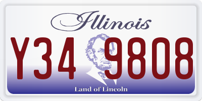 IL license plate Y349808