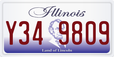 IL license plate Y349809
