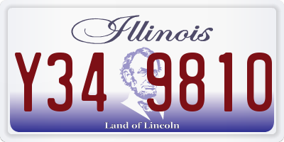 IL license plate Y349810