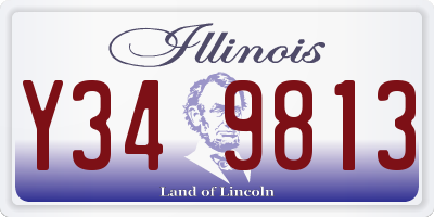 IL license plate Y349813