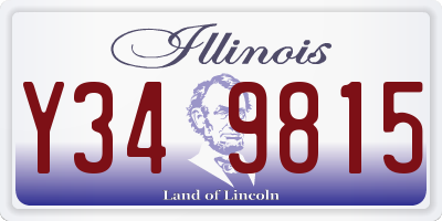 IL license plate Y349815