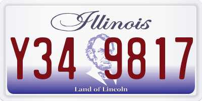 IL license plate Y349817