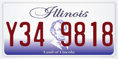 IL license plate Y349818