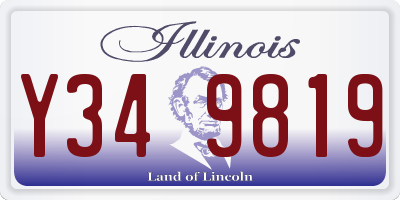 IL license plate Y349819