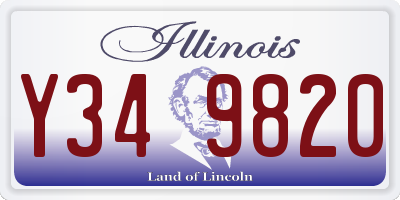 IL license plate Y349820