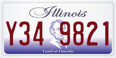IL license plate Y349821