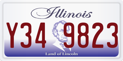 IL license plate Y349823