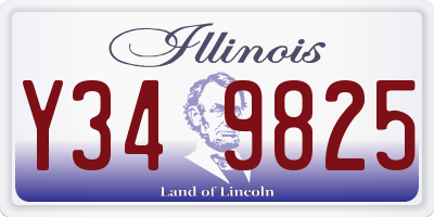 IL license plate Y349825