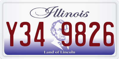 IL license plate Y349826