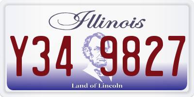 IL license plate Y349827