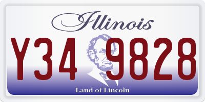 IL license plate Y349828