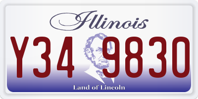IL license plate Y349830