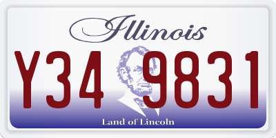 IL license plate Y349831