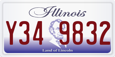 IL license plate Y349832