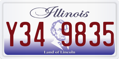 IL license plate Y349835