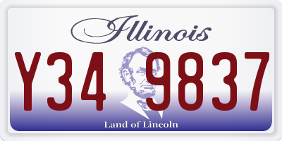 IL license plate Y349837