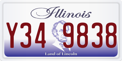 IL license plate Y349838