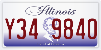 IL license plate Y349840