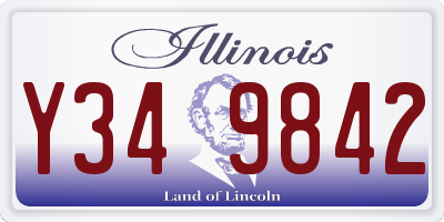 IL license plate Y349842