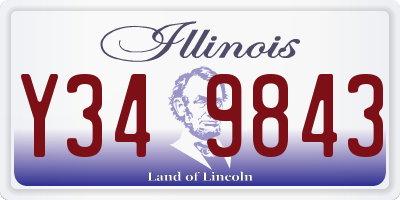IL license plate Y349843