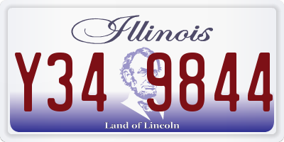 IL license plate Y349844